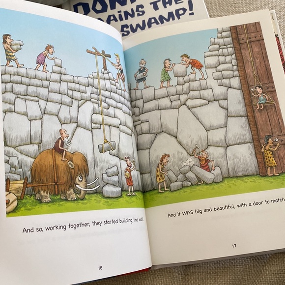 2 Donald The Caveman Book drain the swamp Builds the wall trump kids books - Picture 12 of 13